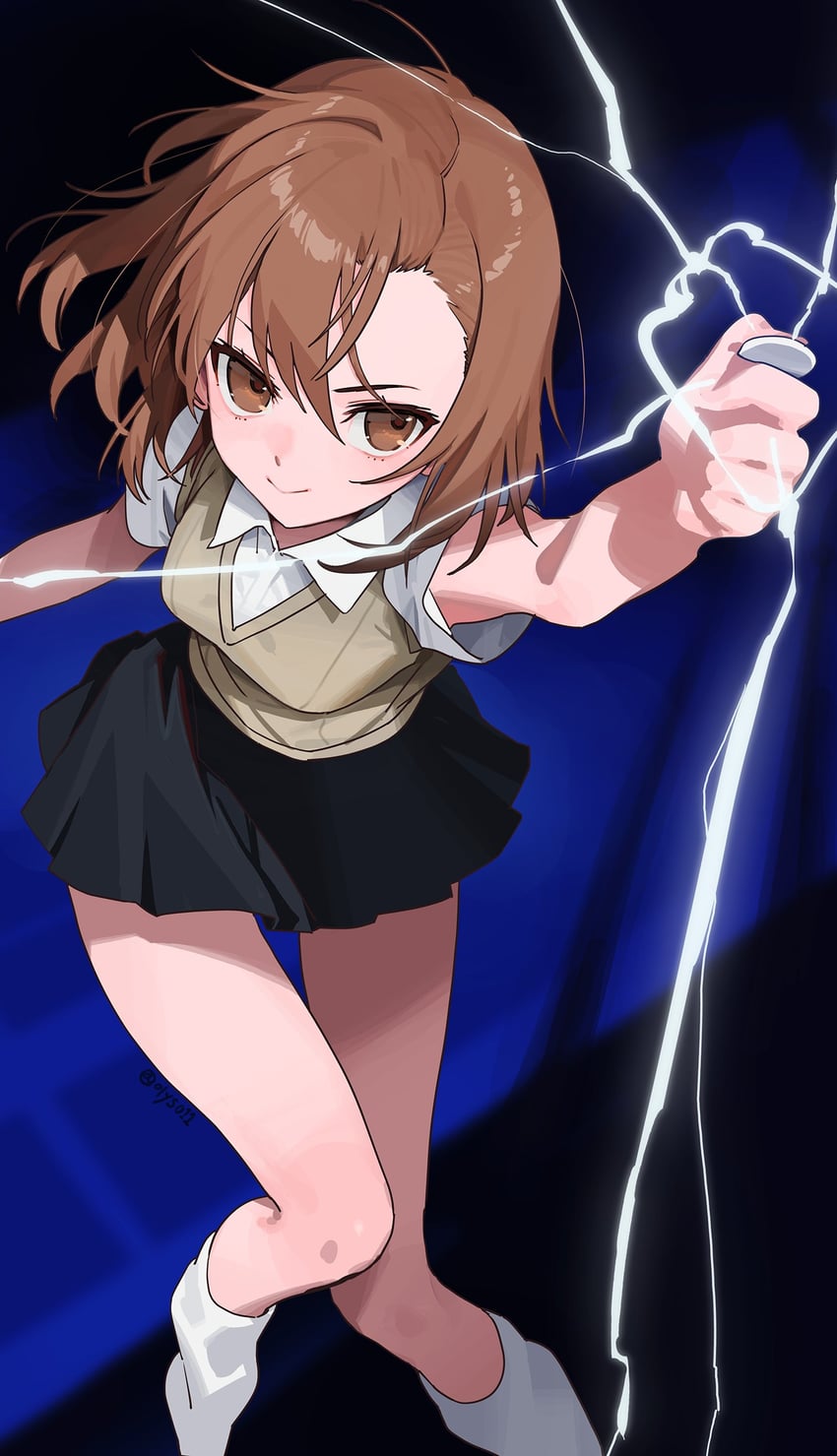 misaka mikoto (toaru majutsu no index and 1 more) drawn by olys