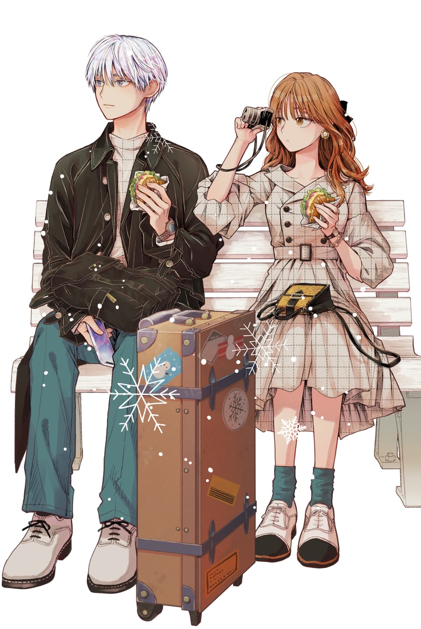 fuyutsuki mio and himuro yukiya (koori zokusei danshi to cool na douryou joshi) drawn by tonogaya