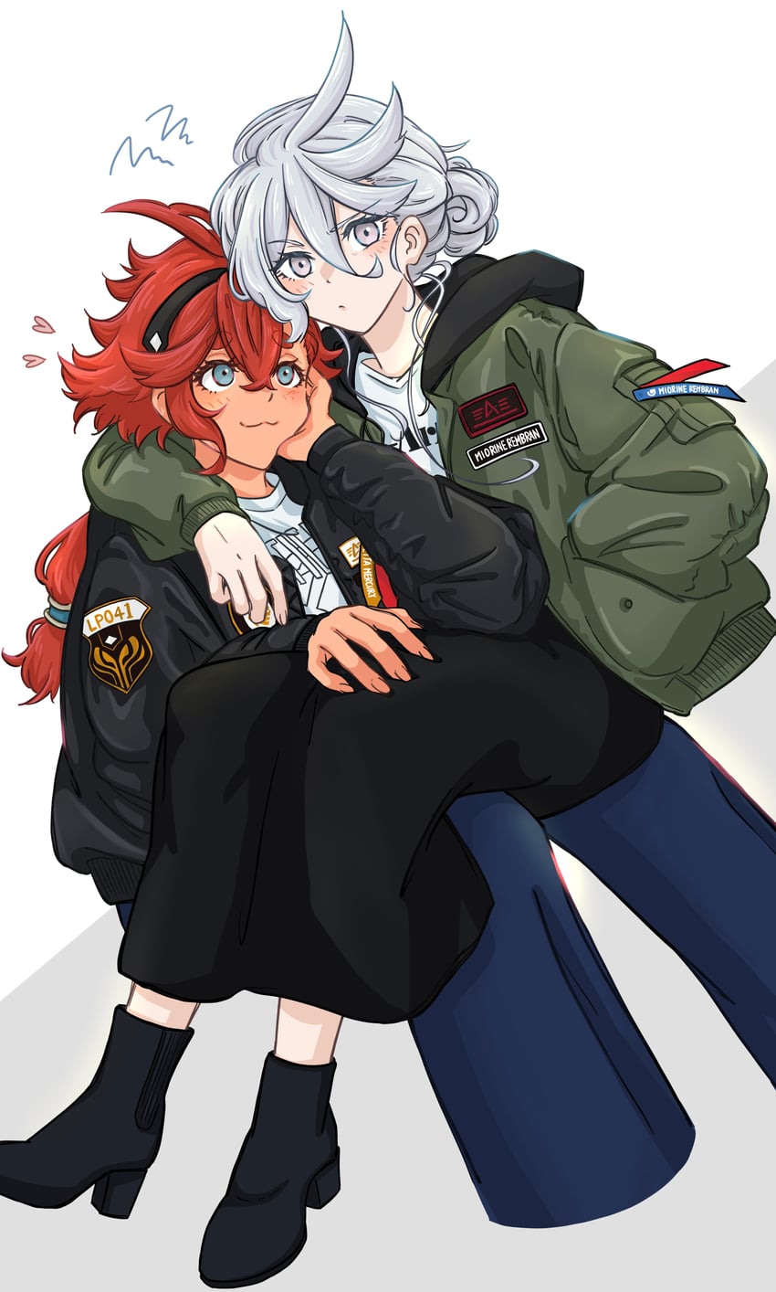 suletta mercury and miorine rembran (gundam and 1 more) drawn by otsunami