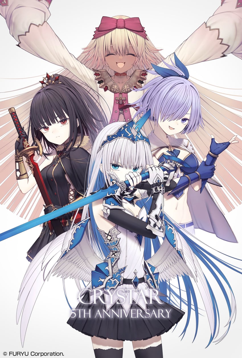 hatada rei, nanana, megumiba sen, and fudoji kokoro (crystar)