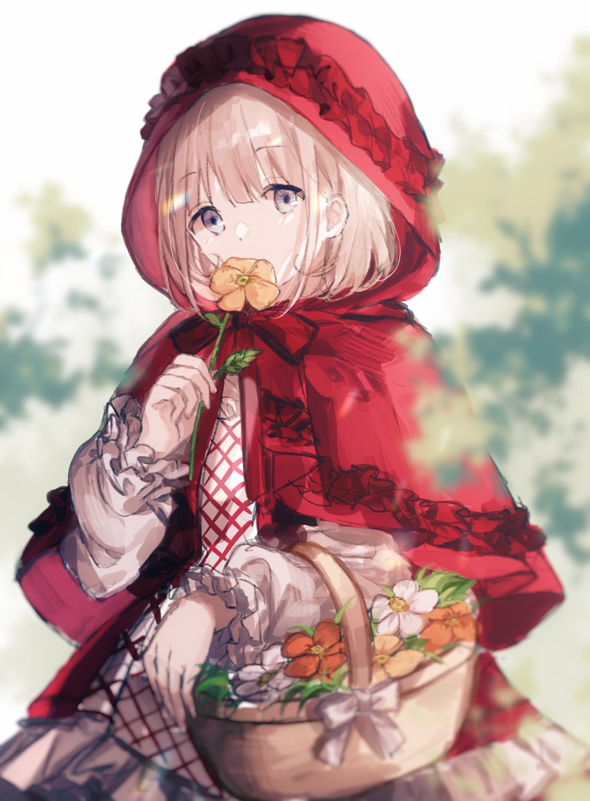 little red riding hood and serizawa asahi (idolmaster and 2 more) drawn by migolu
