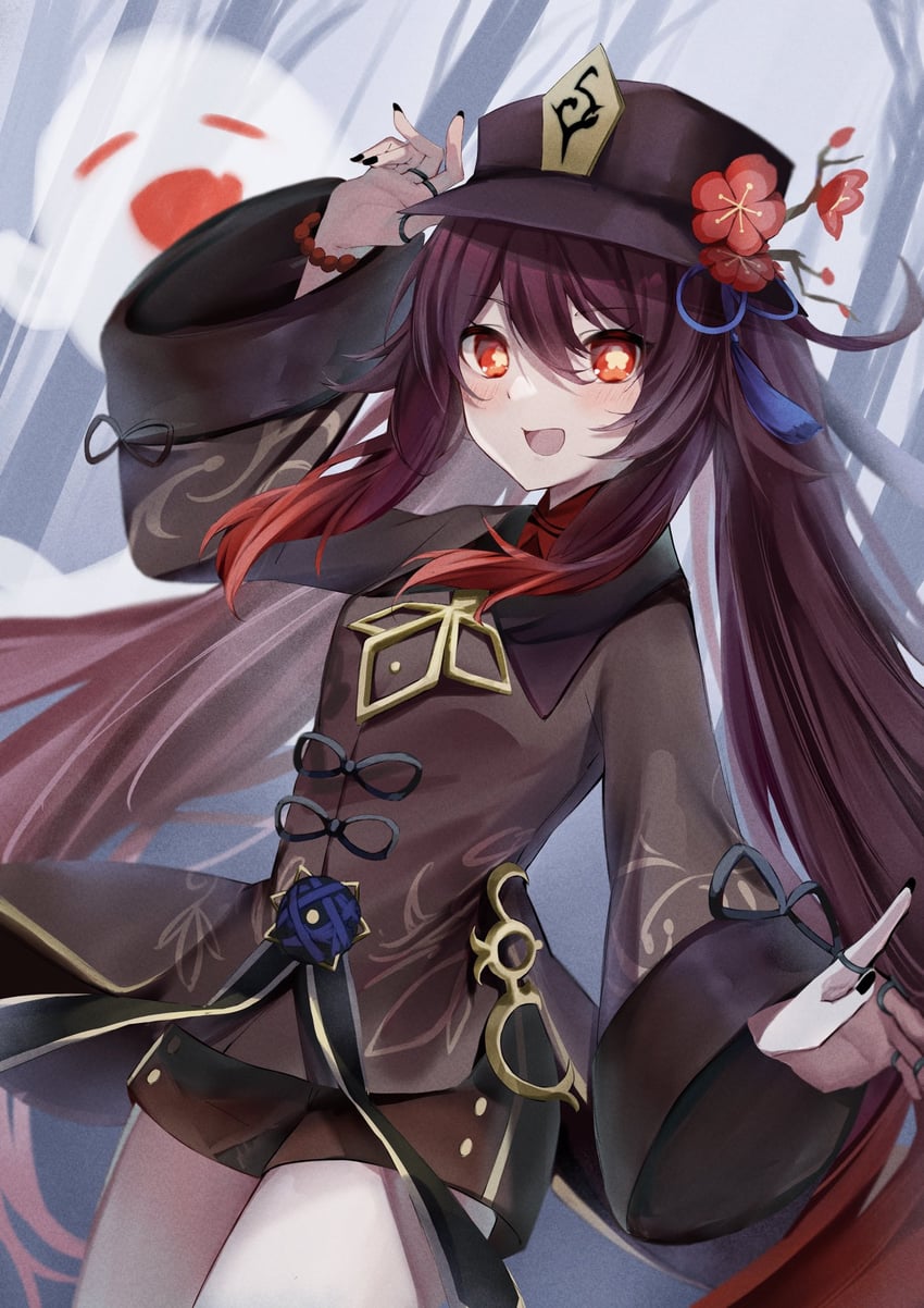 hu tao and boo tao (genshin impact) drawn by murumuru_(pixiv51689952)