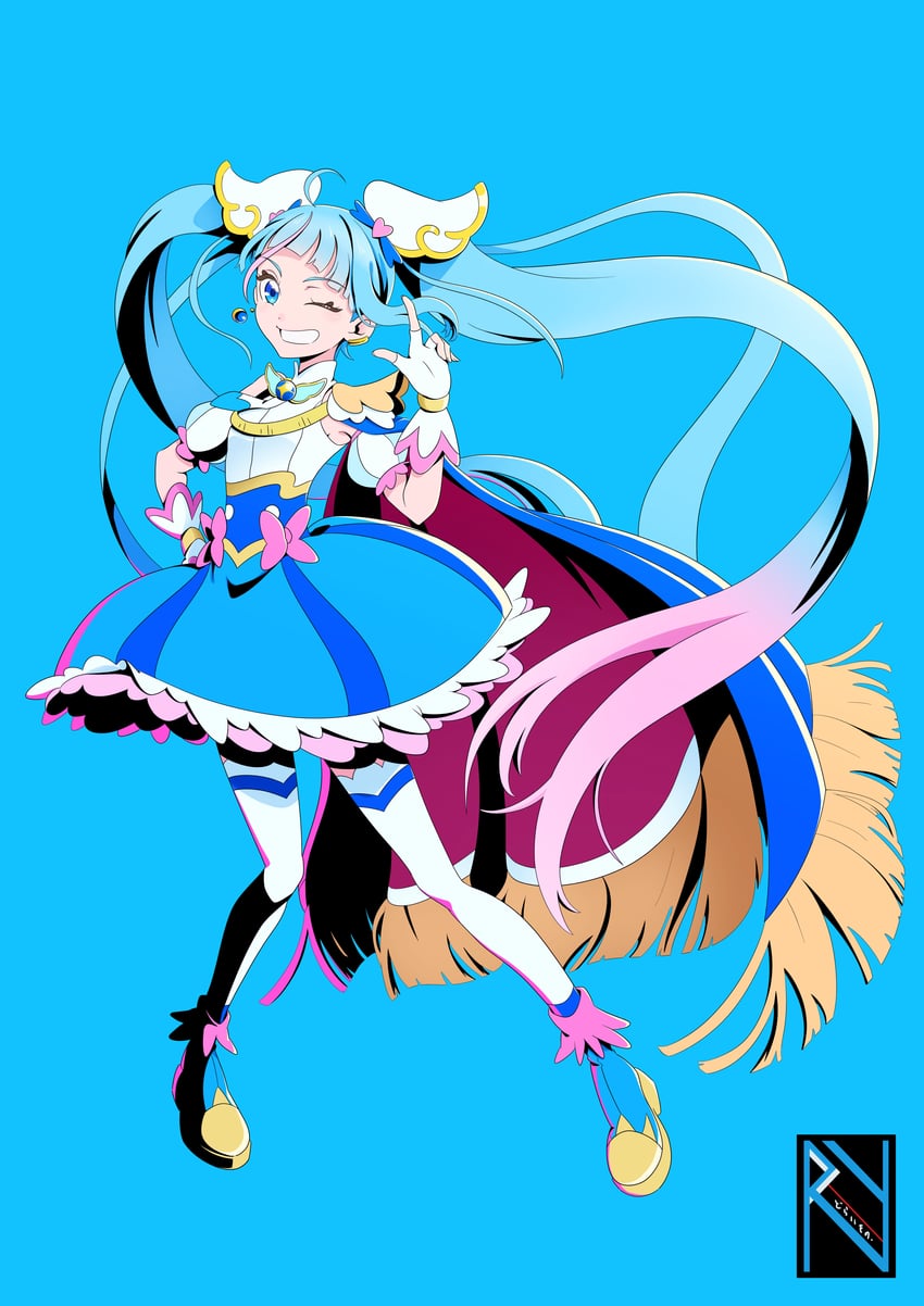 sora harewataru and cure sky (precure and 1 more) drawn by doraemon12012