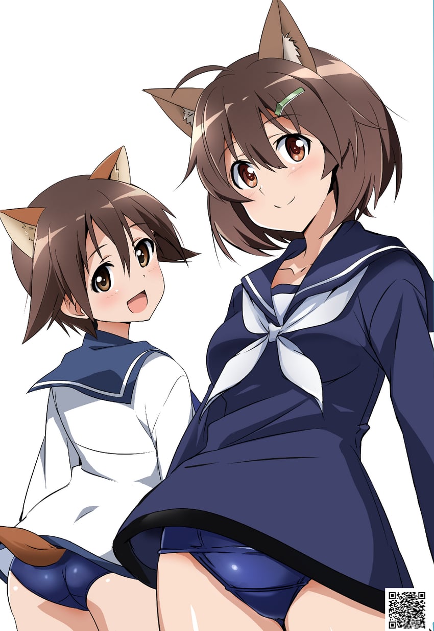 miyafuji yoshika and karibuchi hikari (world witches series and 2 more) drawn by tokiani