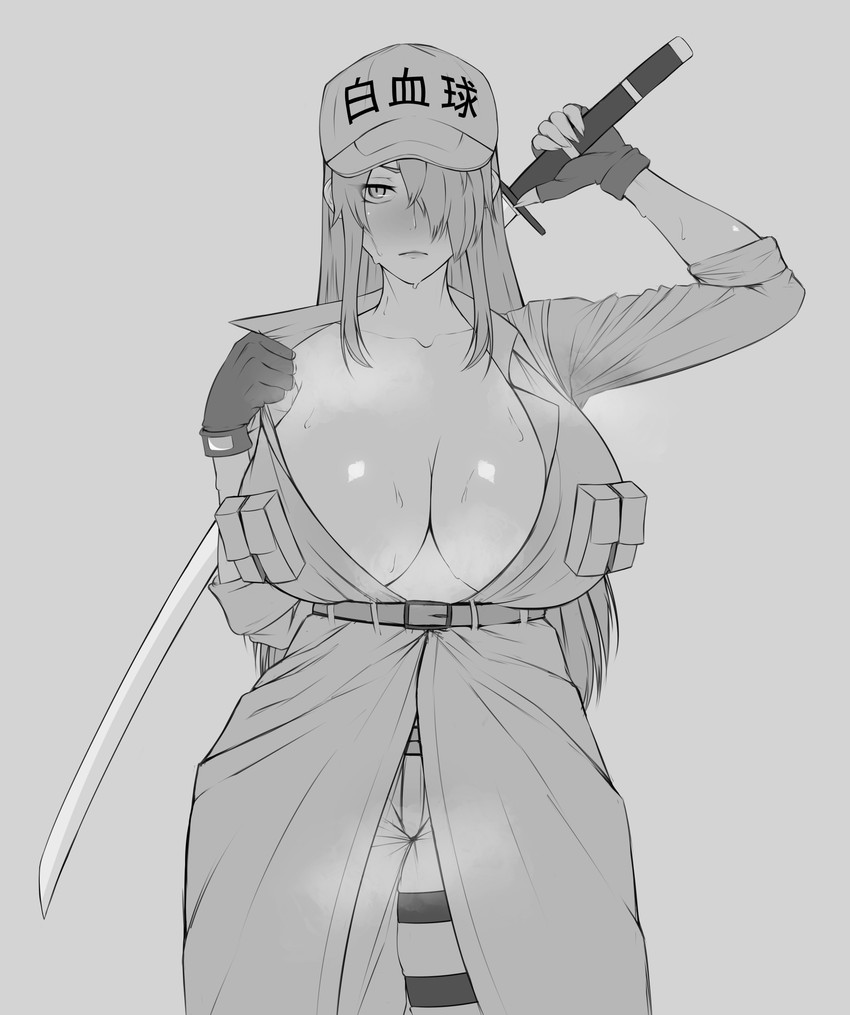 white blood cell and u-1196 (hataraku saibou and 1 more) drawn by fraankyy