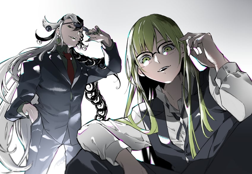 ashiya douman and enkidu (fate and 1 more) drawn by sakura_(skr_i)