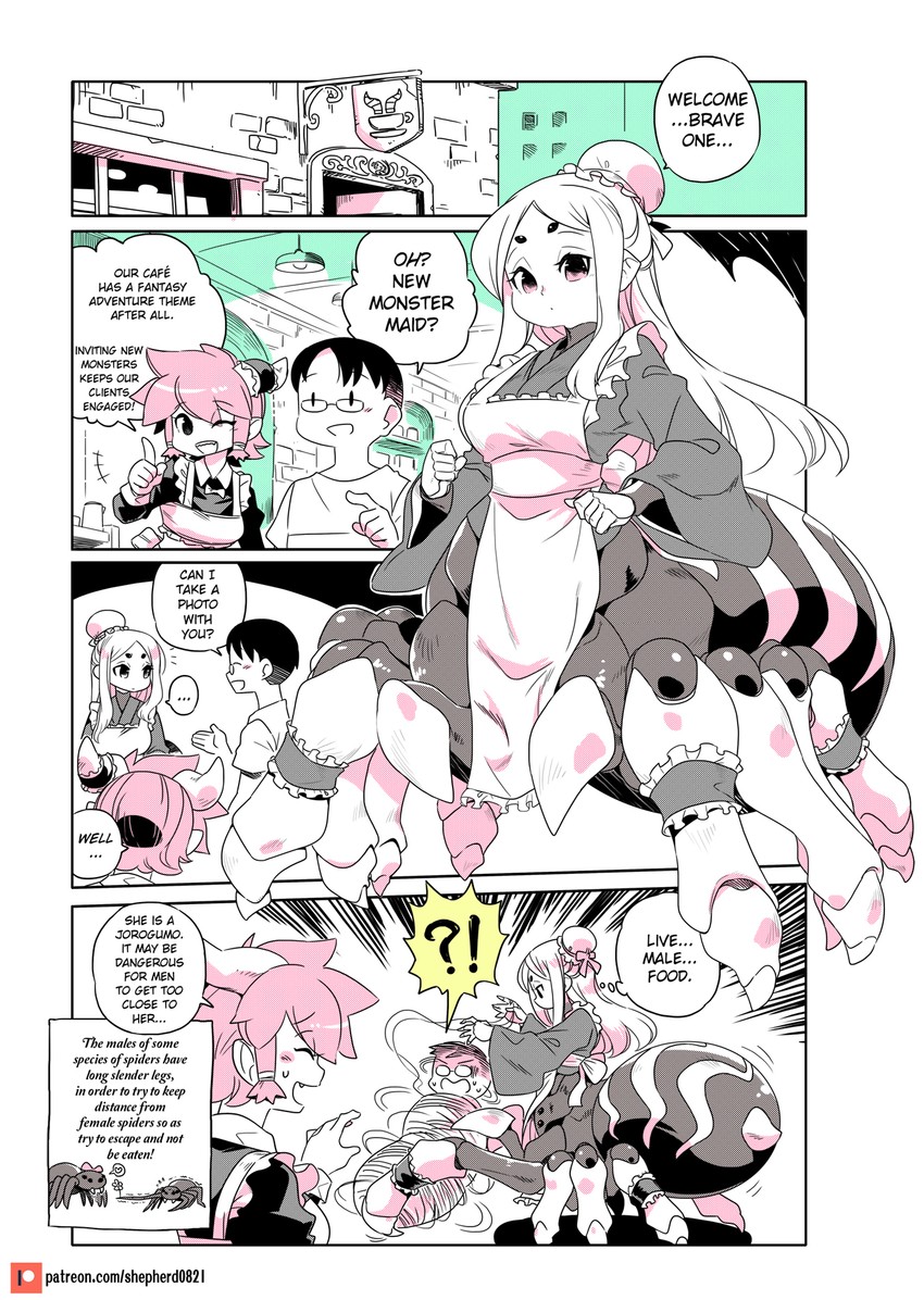 half-dragon maid and jorogumo (modern mogal) drawn by shepherd0821