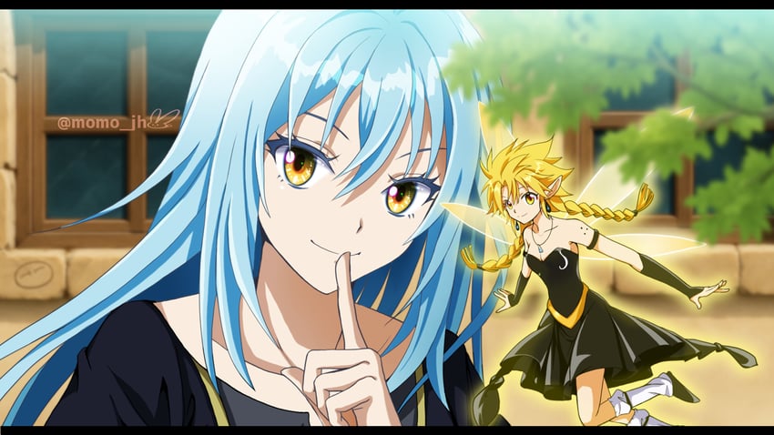 rimuru tempest and ramiris (tensei shitara slime datta ken) drawn by hayase_jun