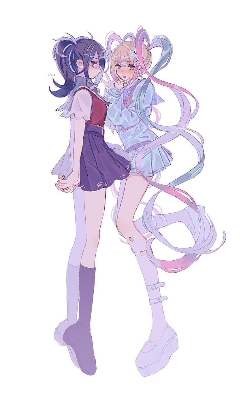 chouzetsusaikawa tenshi-chan and ame-chan (needy girl overdose) drawn by 673_q