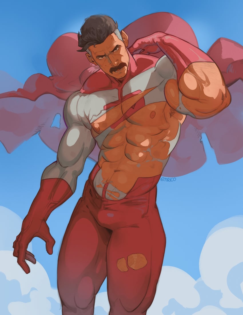 omni-man and nolan grayson (invincible) drawn by enri_(ceinordraws)
