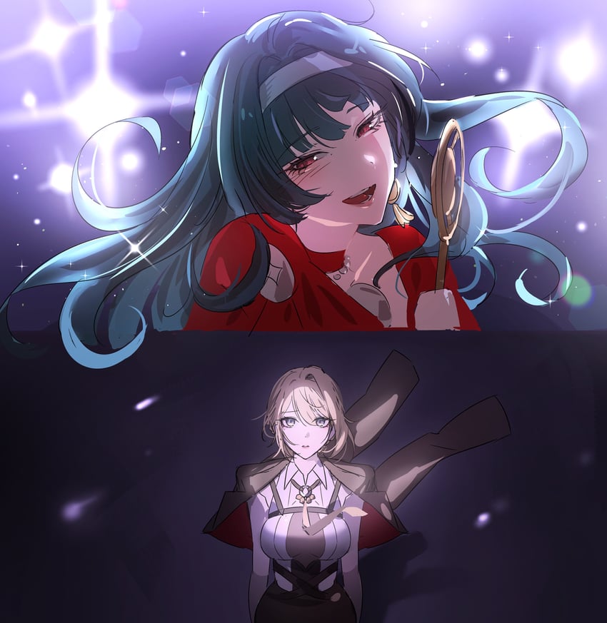 evelyn chevalier and astra yao (zenless zone zero) drawn by 9_(hcl9fg)