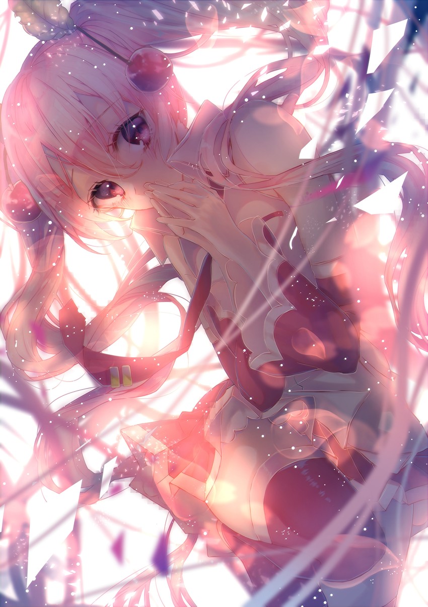 hatsune miku and sakura miku (vocaloid) drawn by ume_neko_(otaku-nyanko)