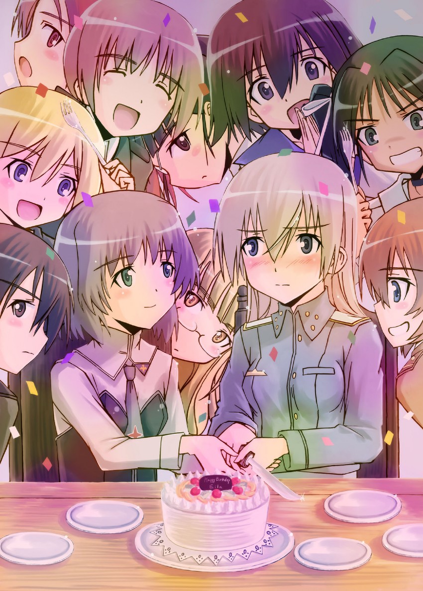 sanya v. litvyak, eila ilmatar juutilainen, miyafuji yoshika, erica hartmann, gertrud barkhorn, and 6 more (world witches series and 1 more) drawn by kaji_(progress_problem)