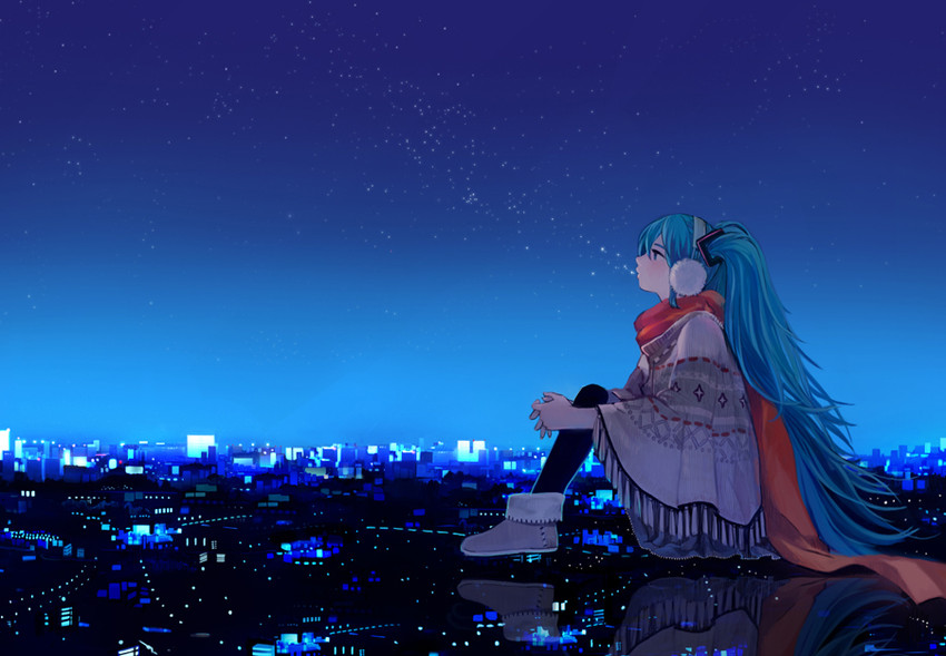 hatsune miku (vocaloid and 1 more) drawn by sime_(echo)