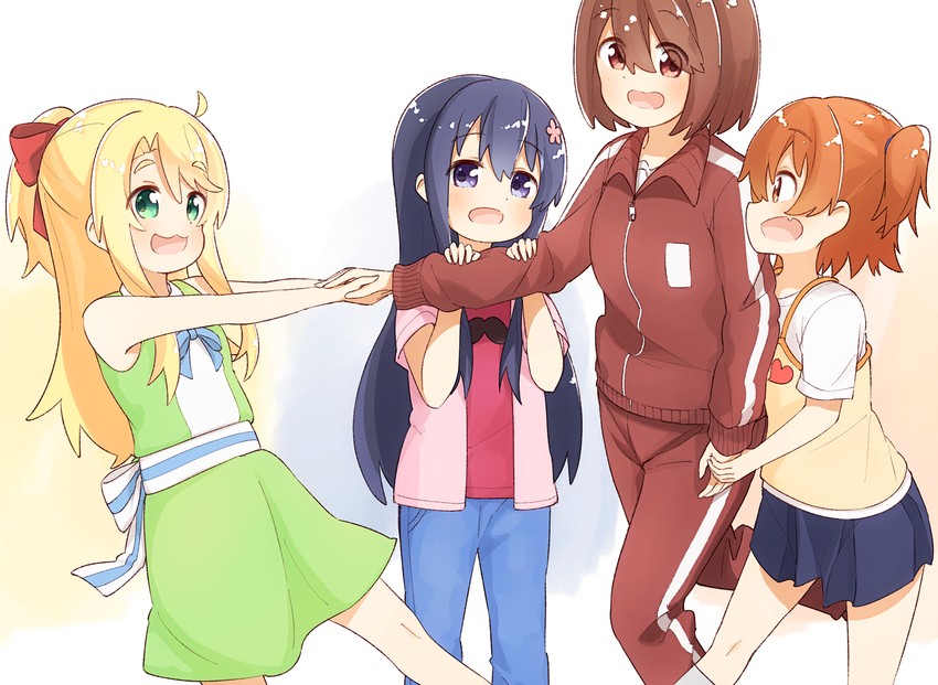 himesaka noa, shirosaki hana, hoshino miyako, and hoshino hinata (watashi ni tenshi ga maiorita!) drawn by manse