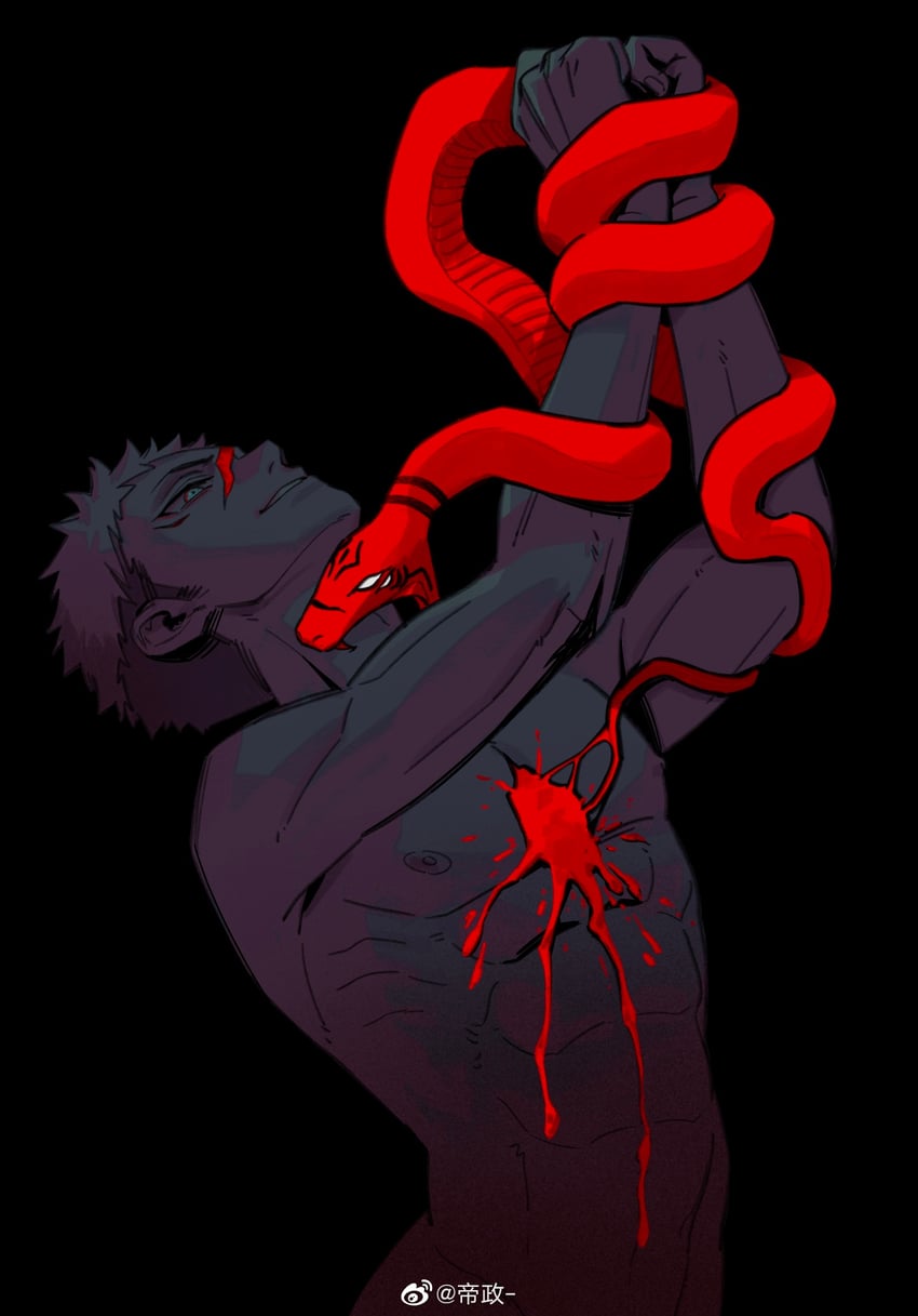 itadori yuuji and ryoumen sukuna (jujutsu kaisen) drawn by t_dizheng and weibo_2465433964
