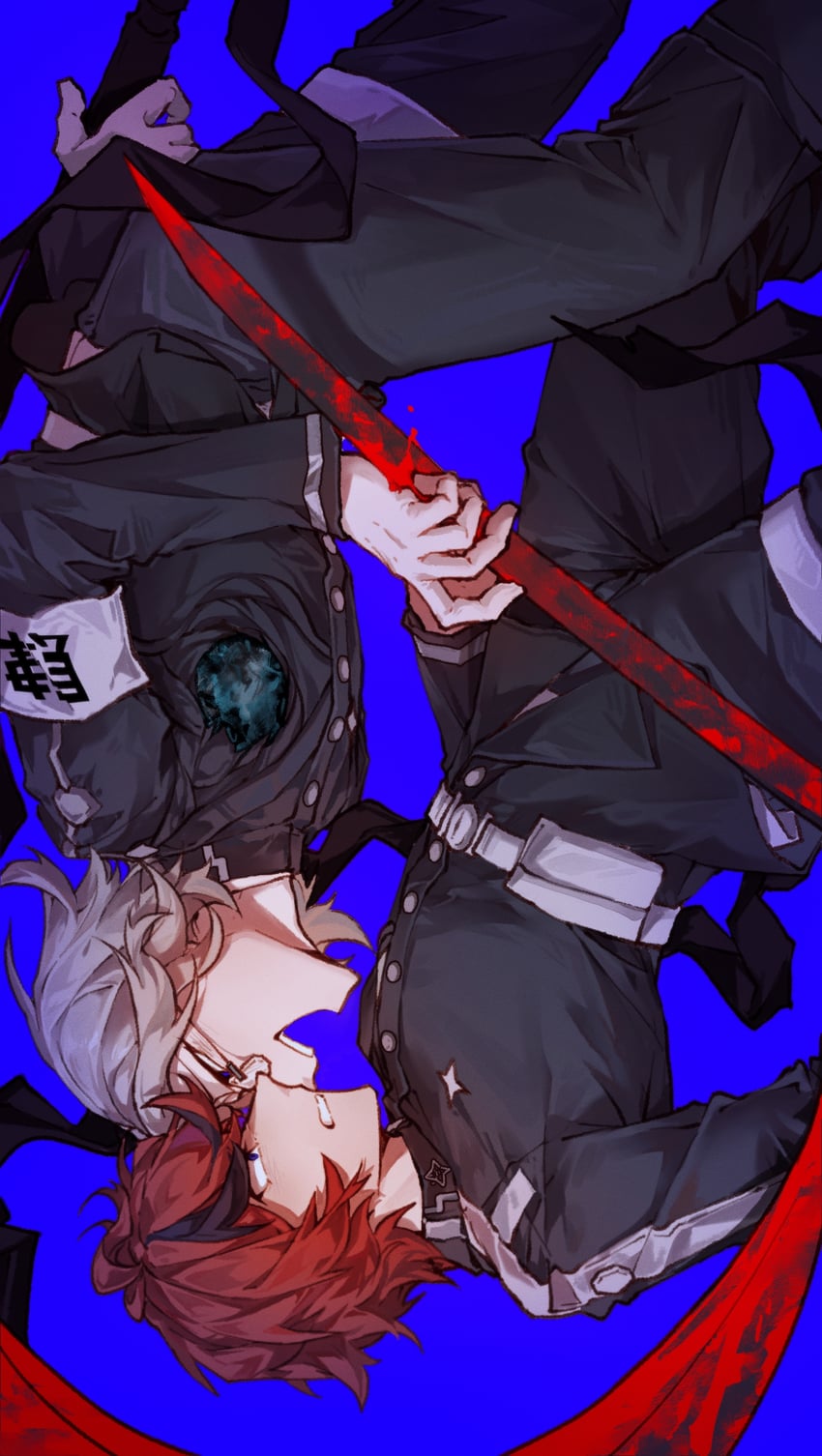 aotsuki eito and sumino takumi (the hundred line -last defense academy-) drawn by waiaaaaaaa