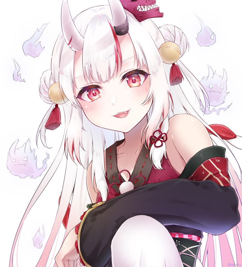 nakiri ayame, shiranui, and karma (hololive) drawn by zky_(oekaky)