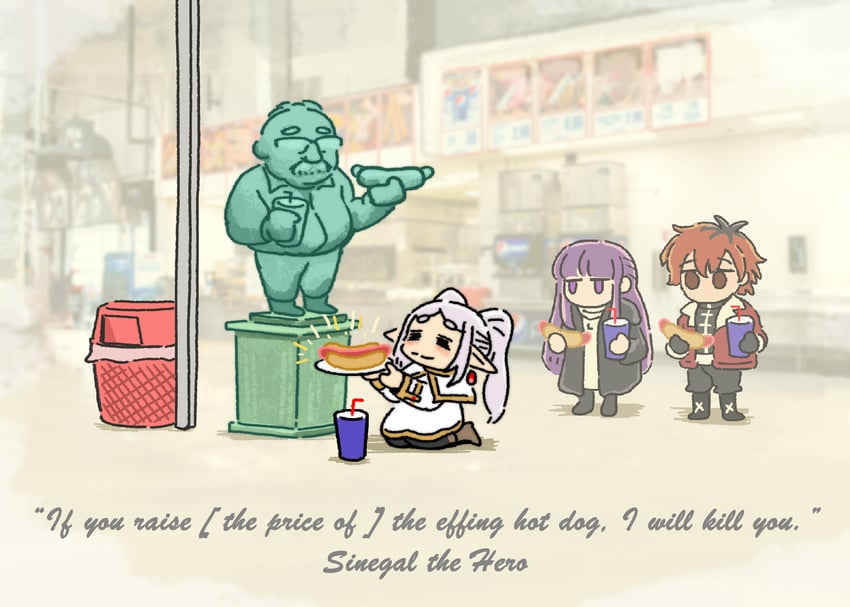 frieren, fern, stark, and james sinegal (sousou no frieren and 2 more) drawn by duckmeat_woohoo