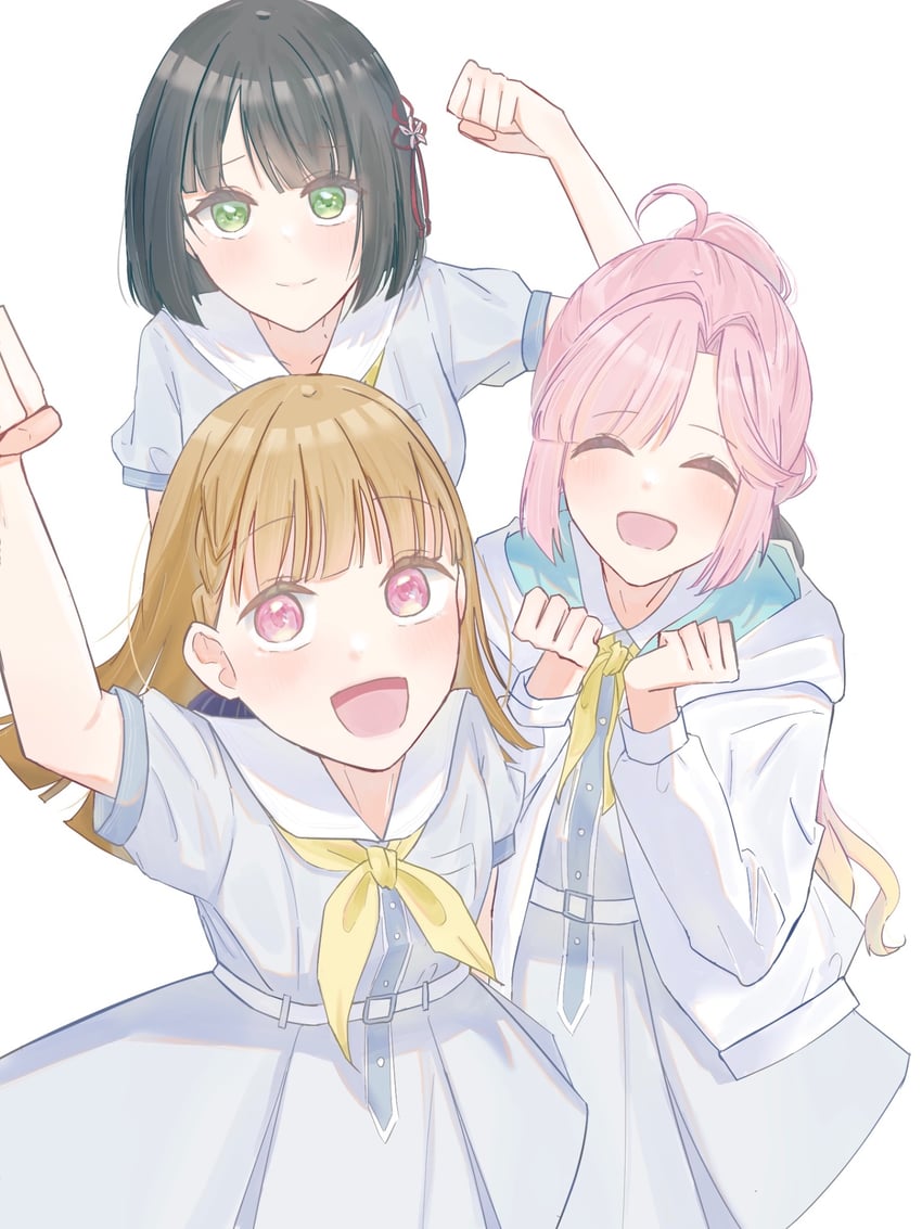 momose ginko, anyoji hime, and kachimachi kosuzu (love live! and 1 more) drawn by tikuwa_l