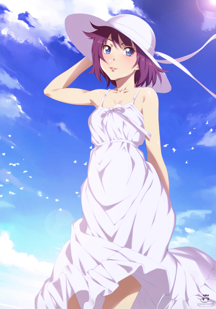 senjougahara hitagi (monogatari) drawn by stayaliveplz