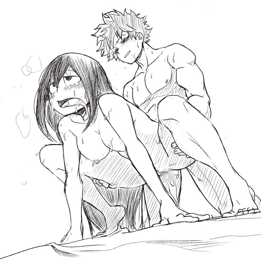 midoriya izuku and asui tsuyu (boku no hero academia) drawn by krumbs_(dailykrumbs)