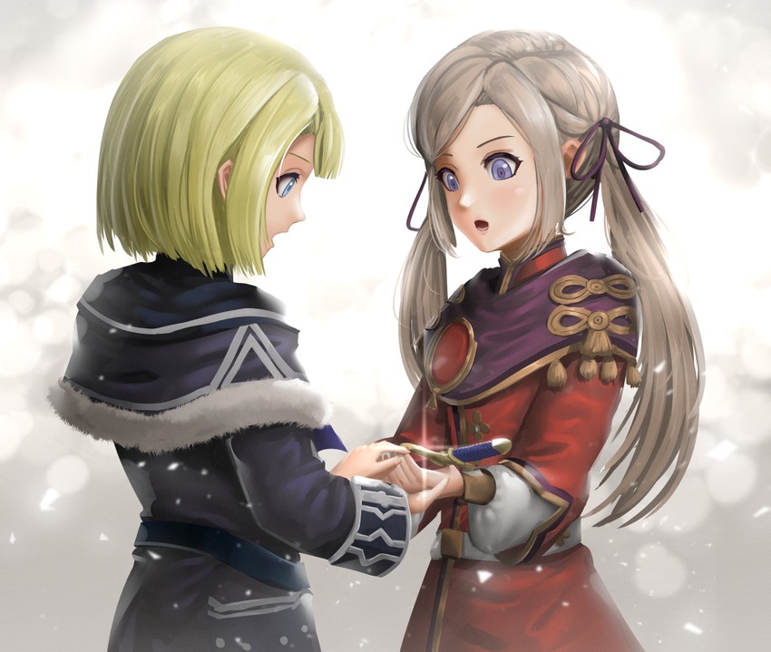 edelgard von hresvelg and dimitri alexandre blaiddyd (fire emblem and 1 more) drawn by gonzarez