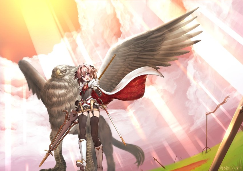 astolfo and hippogriff (fate and 1 more) drawn by tansan_daisuki