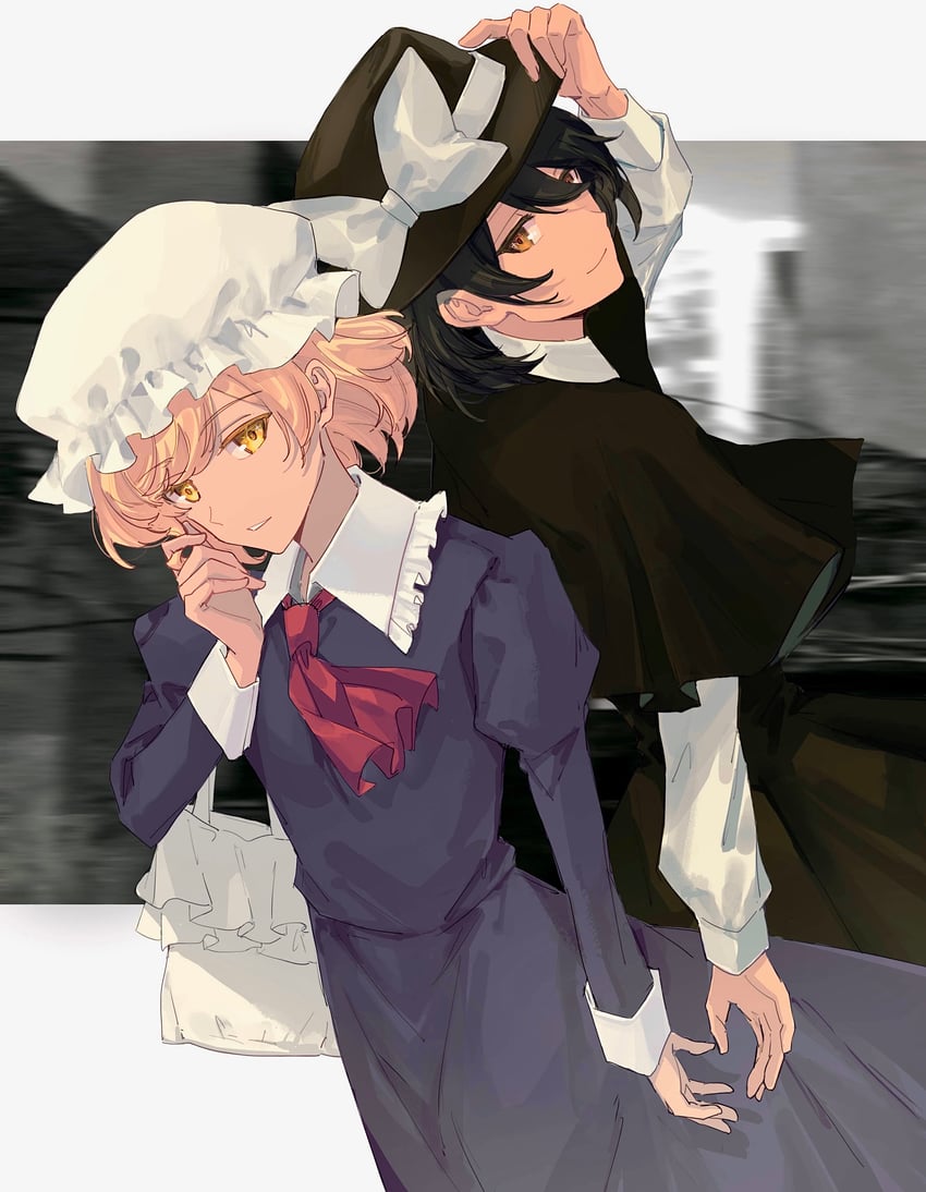 usami renko and maribel hearn (touhou) drawn by ringo_orihara