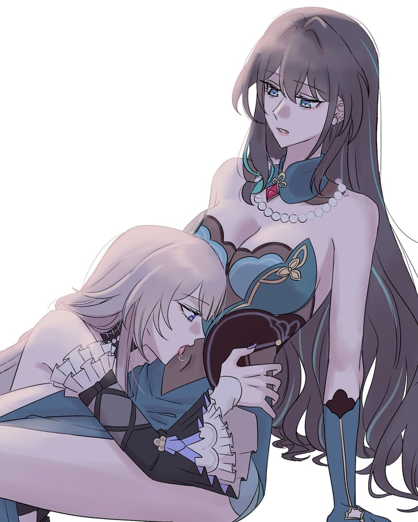 herta, the herta, and ruan mei (honkai and 1 more) drawn by voaxnvoa