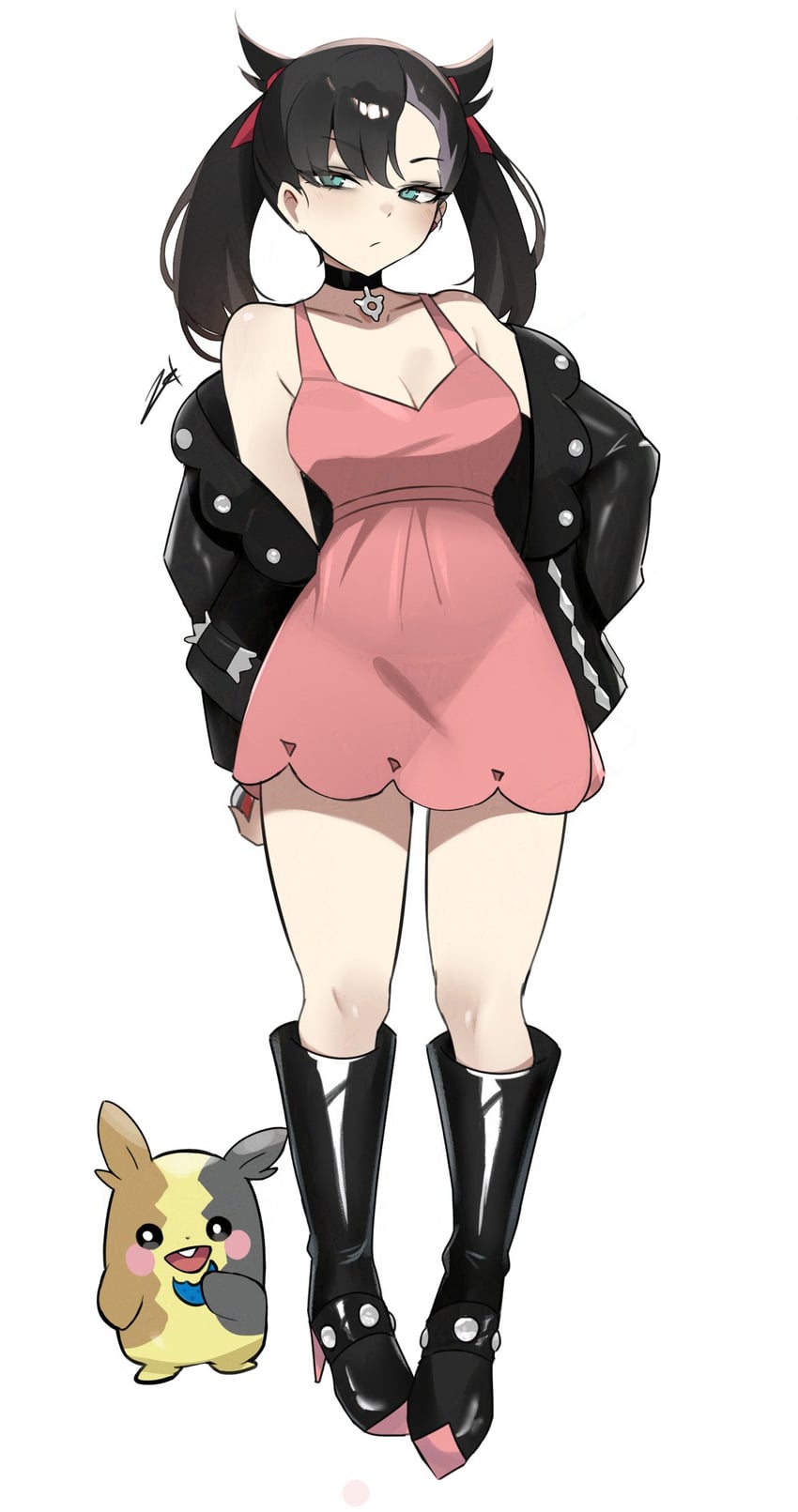 marnie and morpeko (pokemon and 1 more) drawn by zet_(twt_zet)