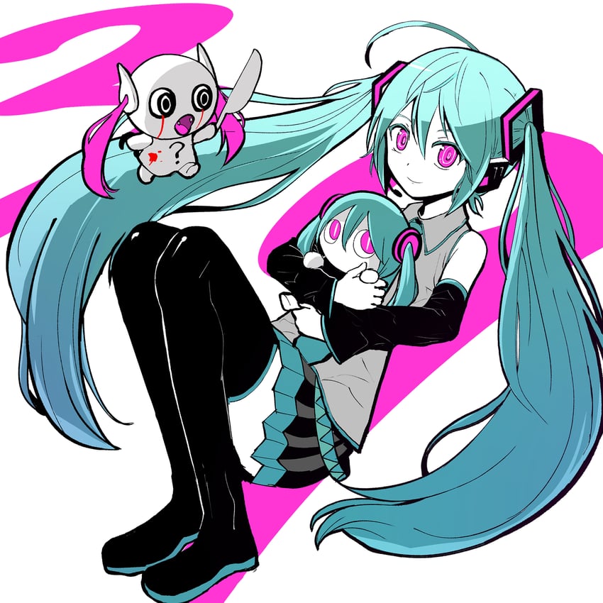 hatsune miku, aimaina, and doushite-chan (vocaloid and 1 more) drawn by pinocchio-p