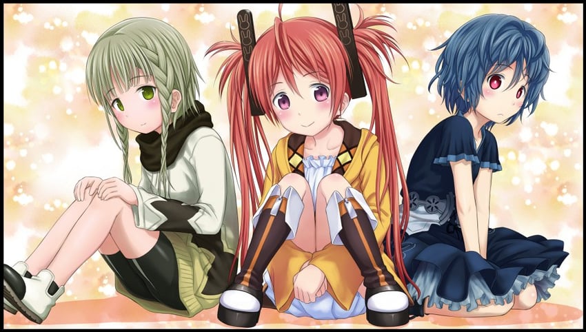 aihara enju, senju kayo, and hiruko kohina (black bullet) drawn by quzilax