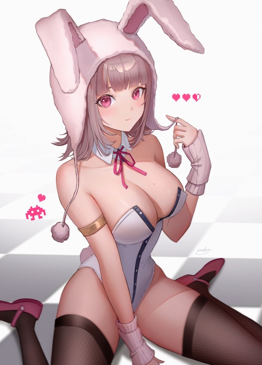 nanami chiaki (danganronpa and 1 more) drawn by aendi_en_d_endei
