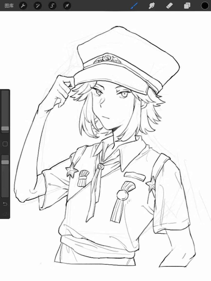 fujiwara no shirogane no sanra (len'en) drawn by jishixingle1029