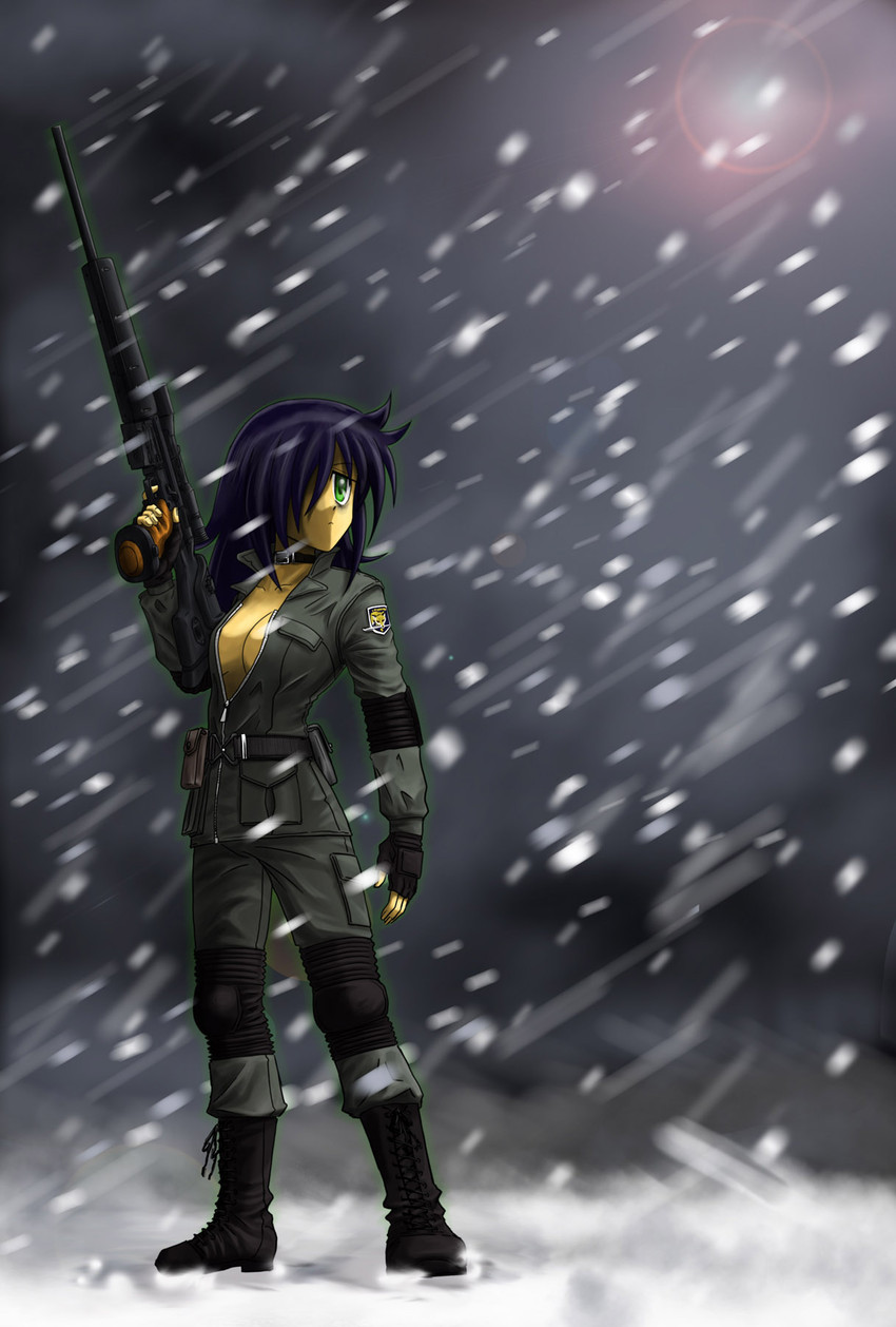 kuroki tomoko and sniper wolf (watashi ga motenai no wa dou kangaetemo omaera ga warui! and 2 more) drawn by gemini69