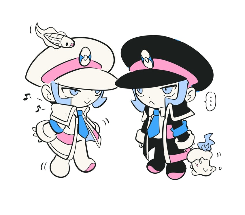 ingo, litwick, emmet, and tynamo (pokemon and 1 more) drawn by gogeyama