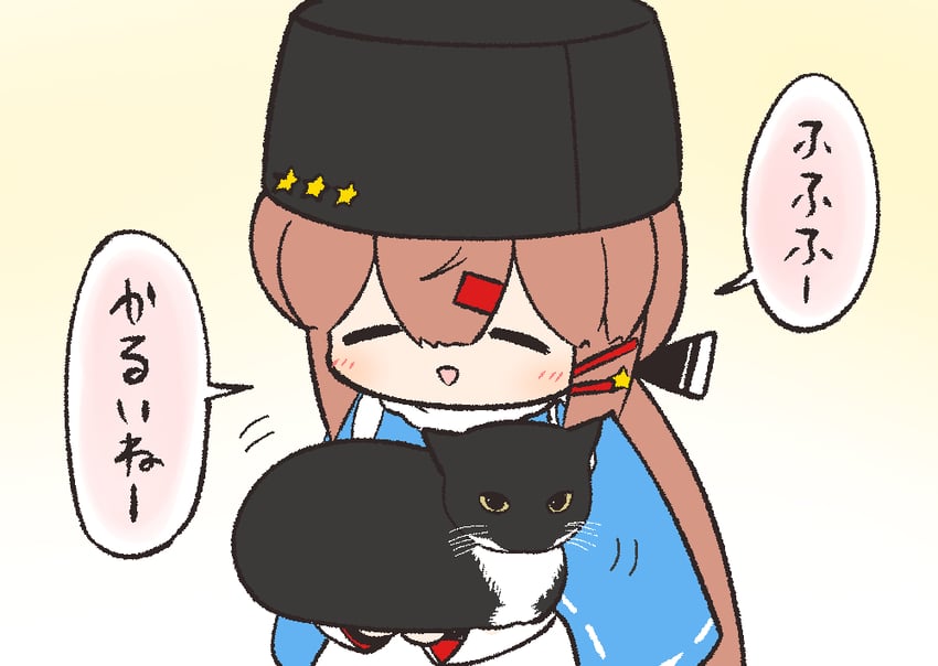 tashkent and maxwell the cat (kantai collection) drawn by yuasa_makoto