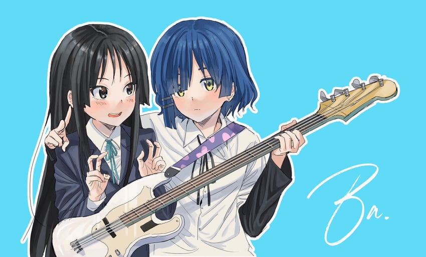 akiyama mio and yamada ryo (k-on! and 1 more) drawn by dddoochi1