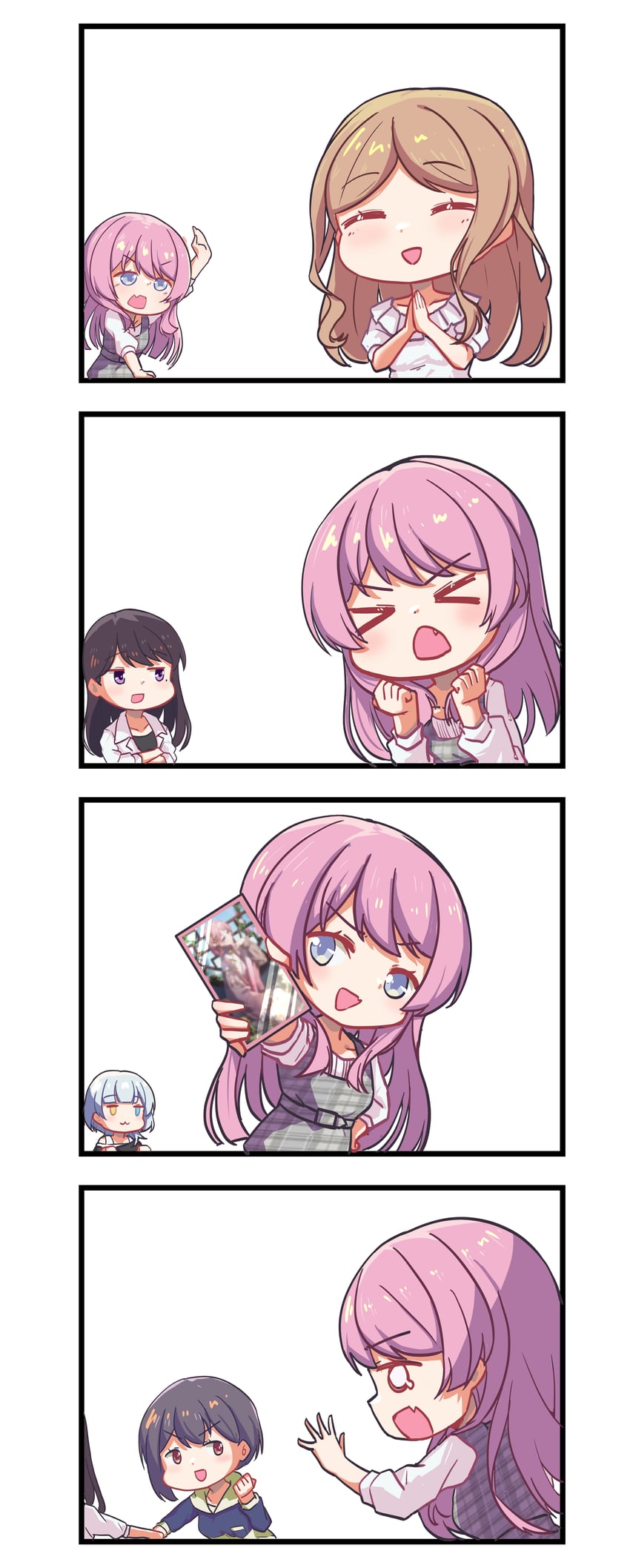 chihaya anon, nagasaki soyo, takamatsu tomori, and kaname raana (bang dream! and 1 more) drawn by zhong_xiansheng