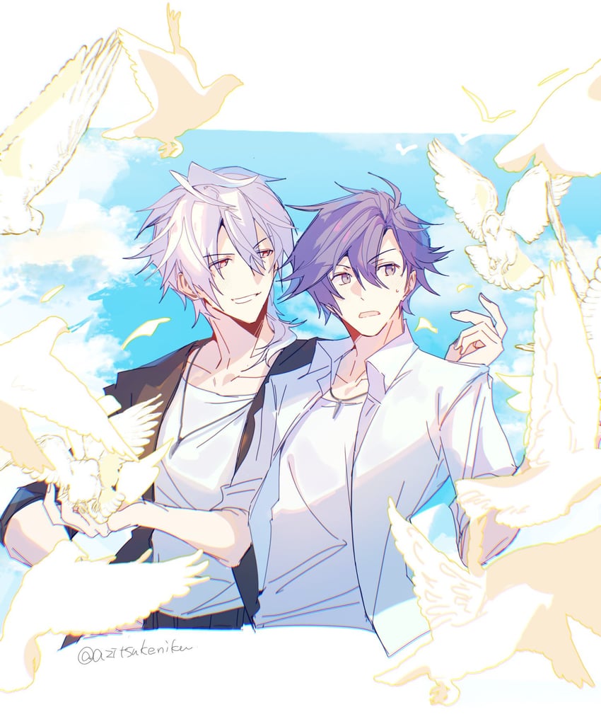 rean schwarzer and crow armbrust (eiyuu densetsu and 2 more) drawn by azitsukeniku
