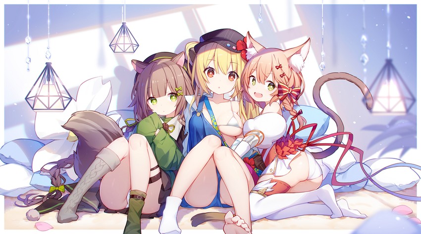 april, ritta, and sylvie (red: pride of eden) drawn by quan_(kurisu_tina)