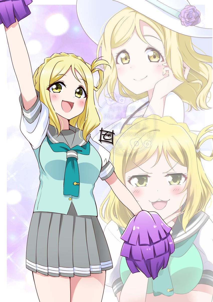 ohara mari (love live! and 1 more) drawn by zero-theme