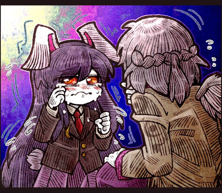 reisen udongein inaba and kishin sagume (touhou) drawn by suenari_(peace)