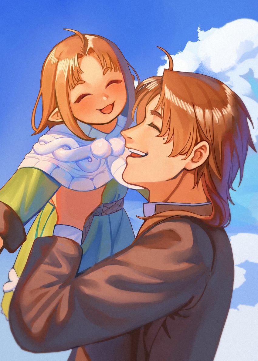 rudeus greyrat and lucy greyrat (mushoku tensei) drawn by blixadon