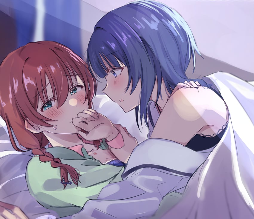 emma verde and asaka karin (love live! and 1 more) drawn by e_atkenedm