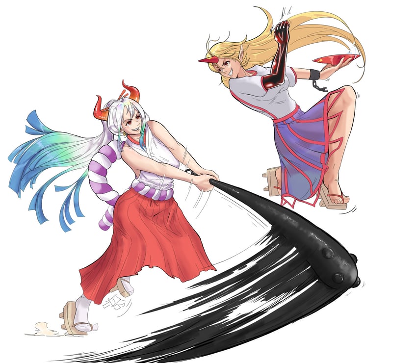 hoshiguma yuugi and yamato (touhou and 1 more) drawn by calmgreentori