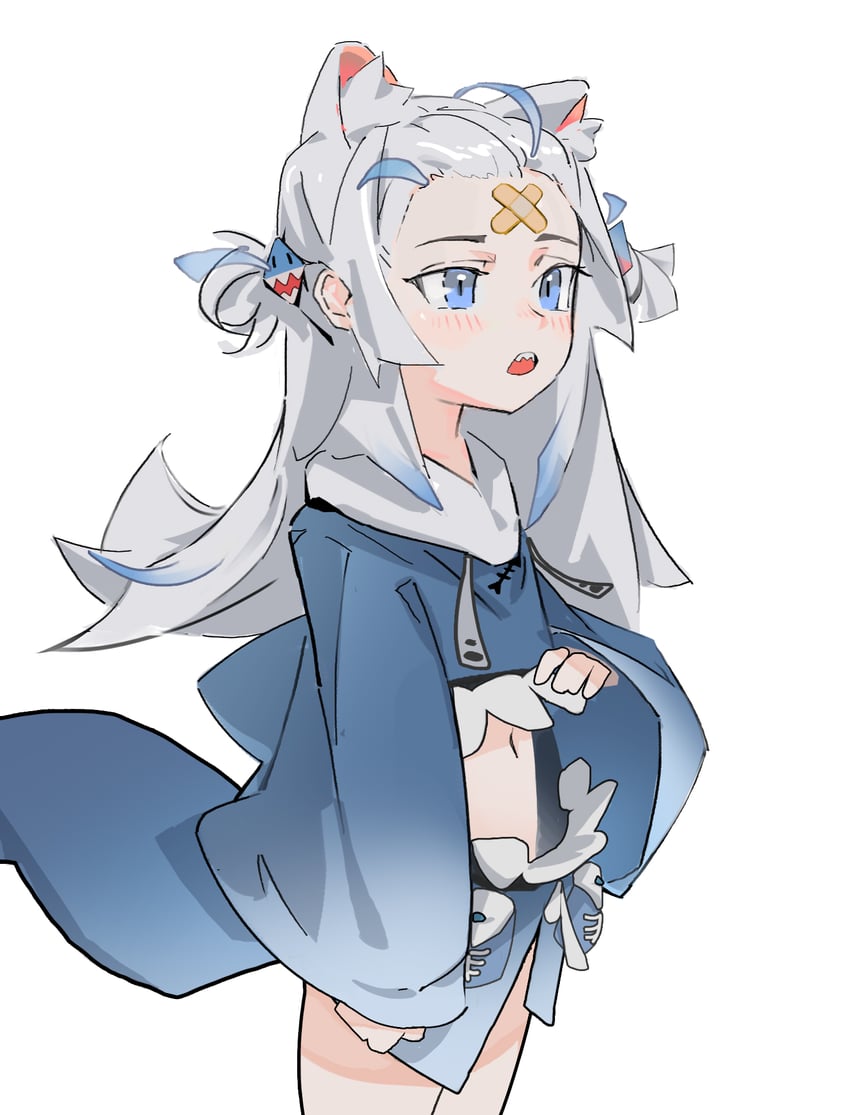 gawr gura (hololive and 1 more) drawn by chunkyeggy