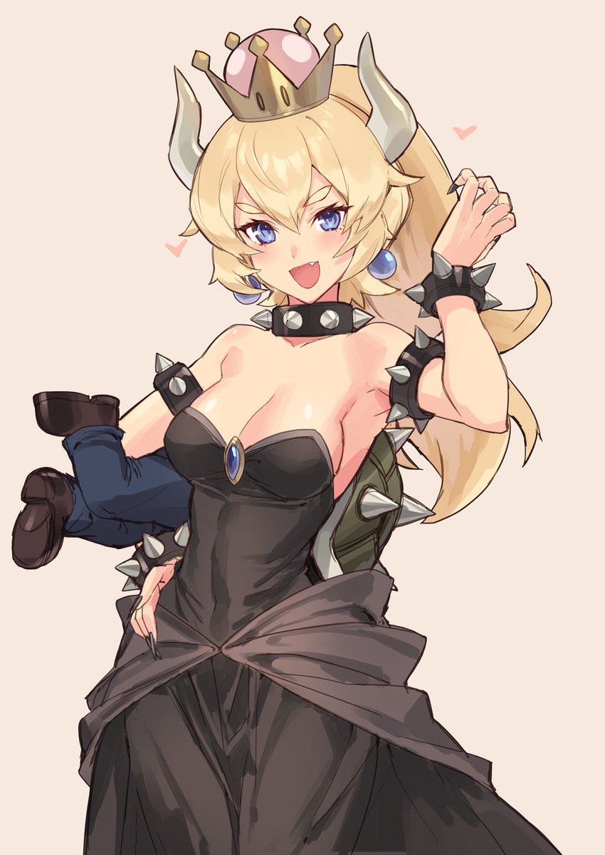 mario and bowsette (mario and 1 more) drawn by sigm@