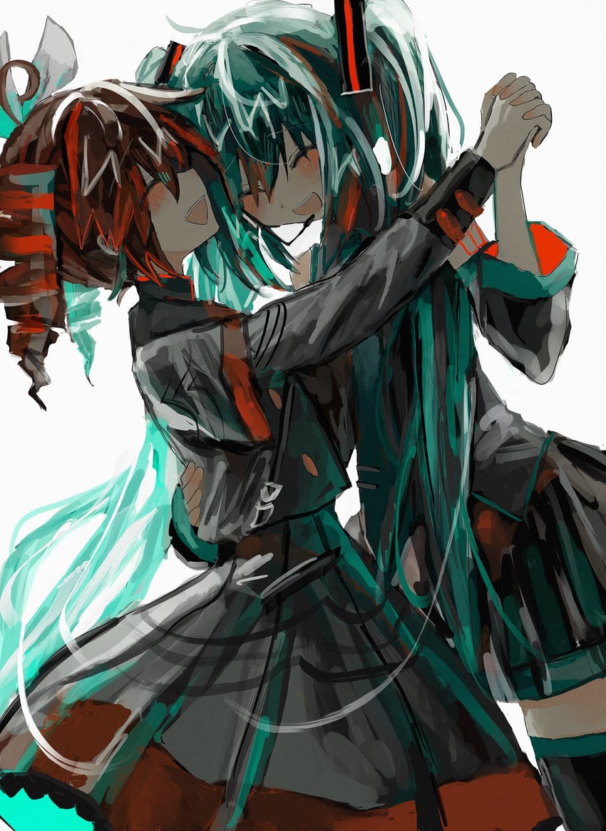 hatsune miku and kasane teto (vocaloid and 2 more) drawn by unagizaka_gohan
